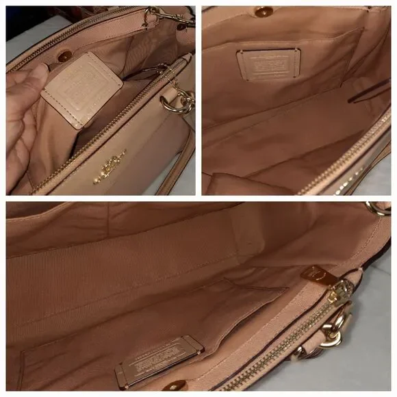 Coach Nude Leather  Brooke Carryall Shoulder Bag - Picture 8 of 9